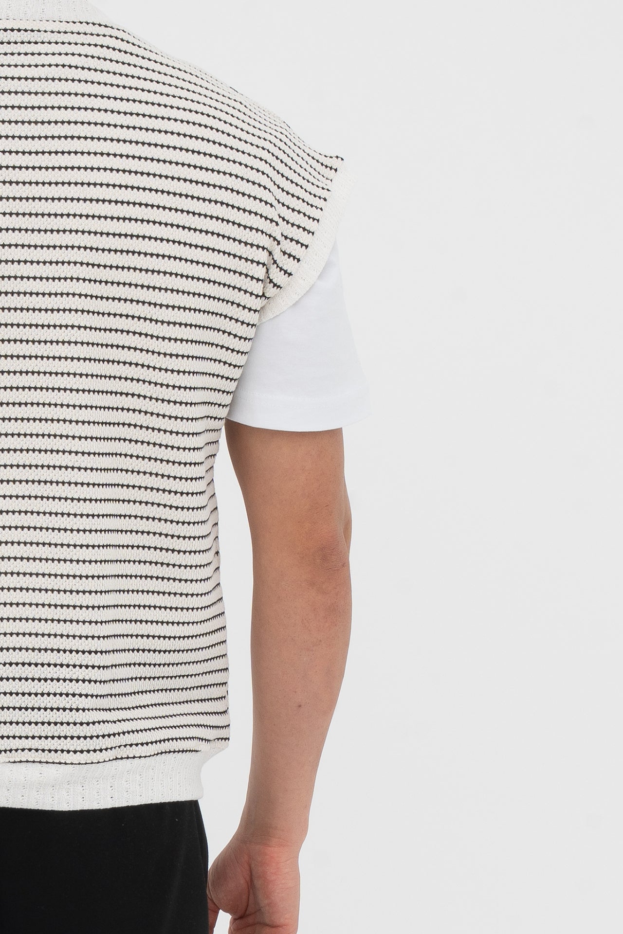 Sıfır Kollu Oversize Triko Süveter