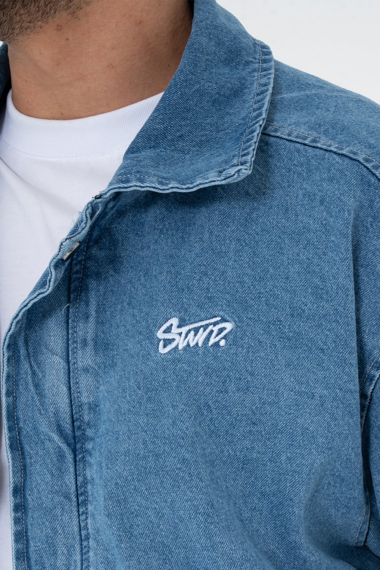 Premium Stwd Nakışlı Bomber Kalıp Kot Ceket