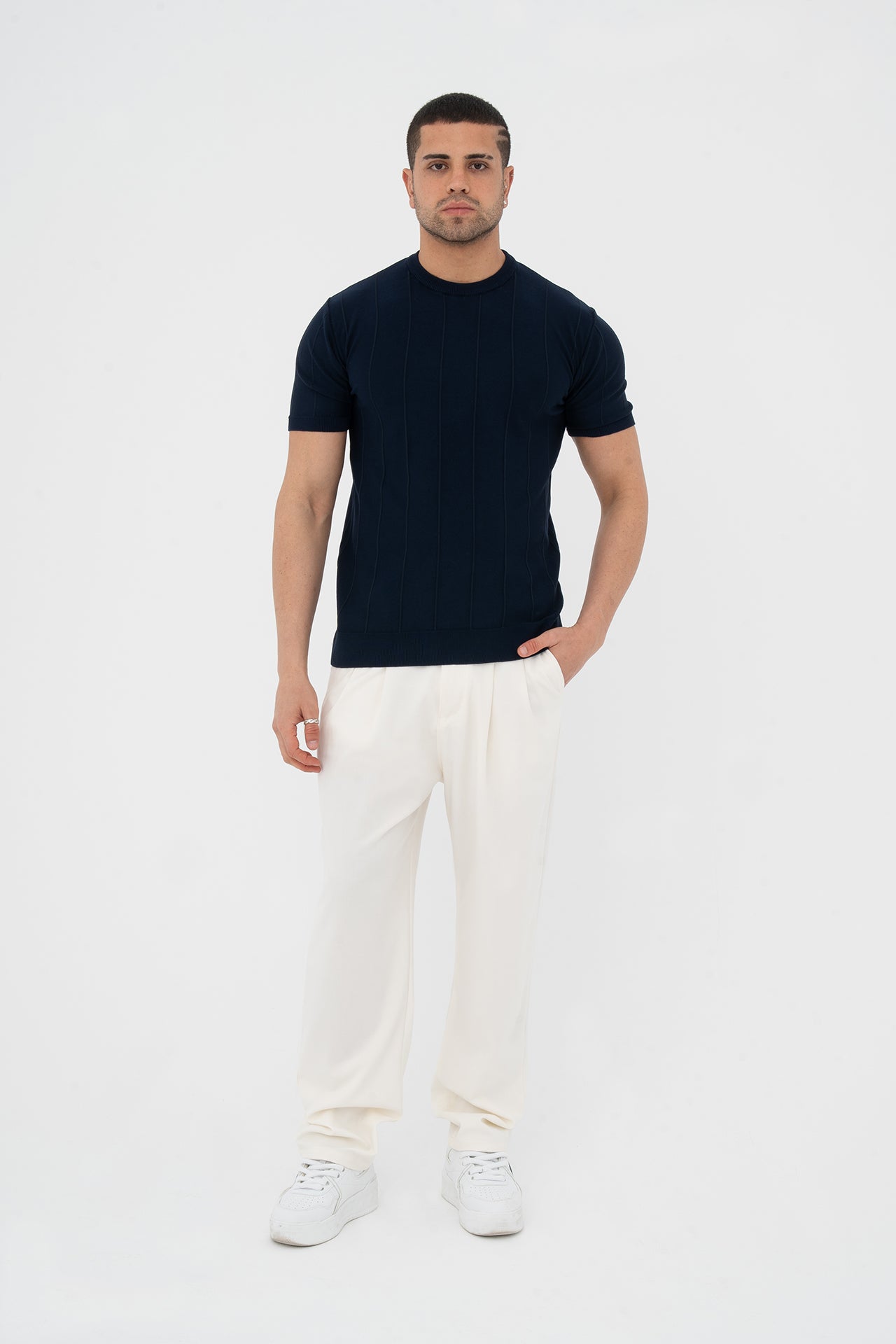 Regular Fit Fitilli Triko Tişört