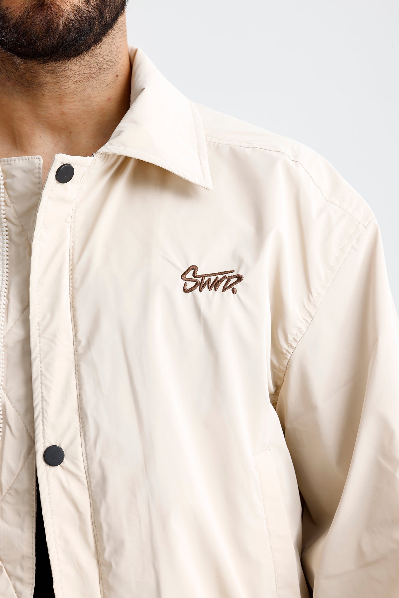 STWD Nakışlı Bomber Deri Ceket