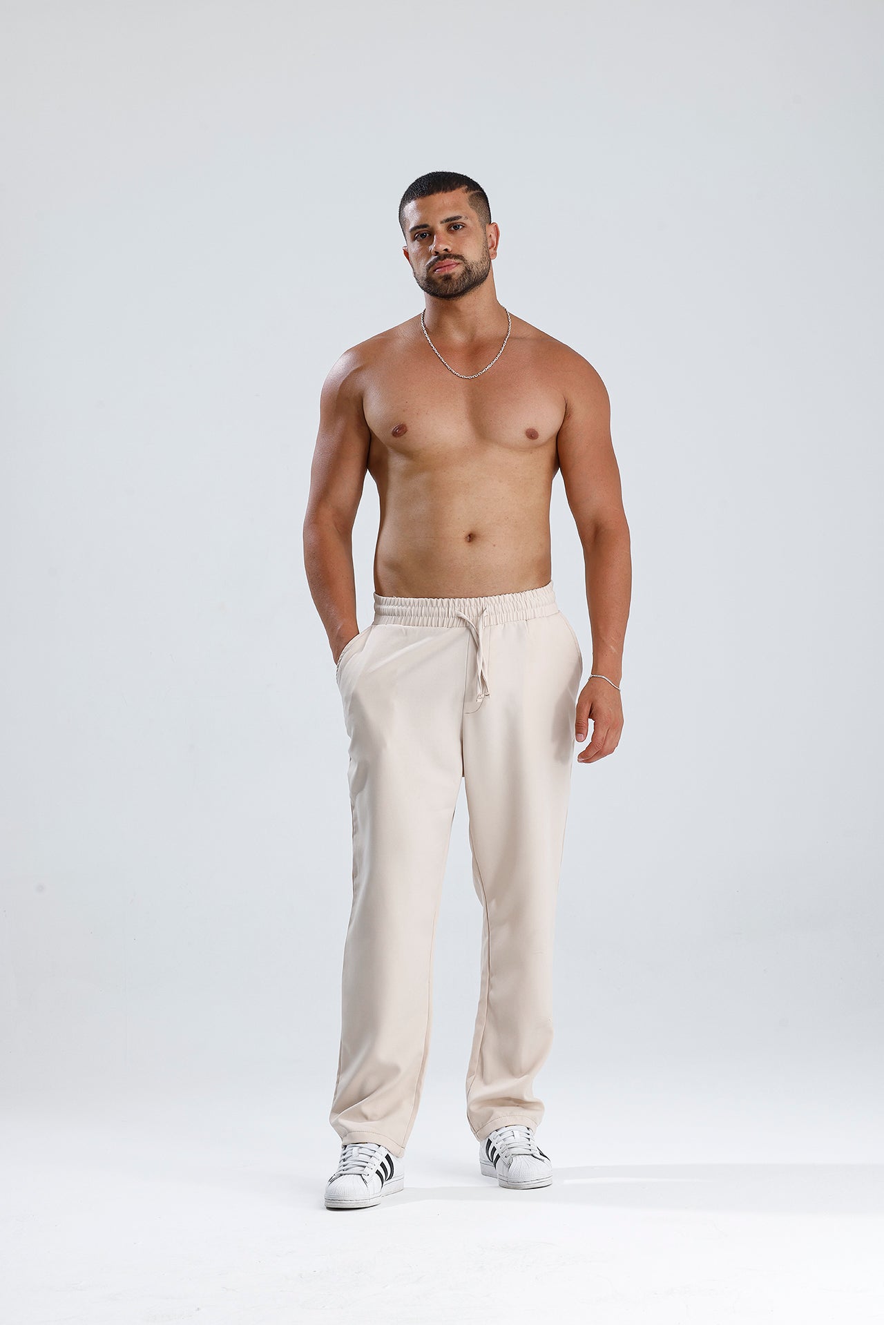 Beli Lastikli Bağcıklı Rahat Kesim Jogger Pantolon