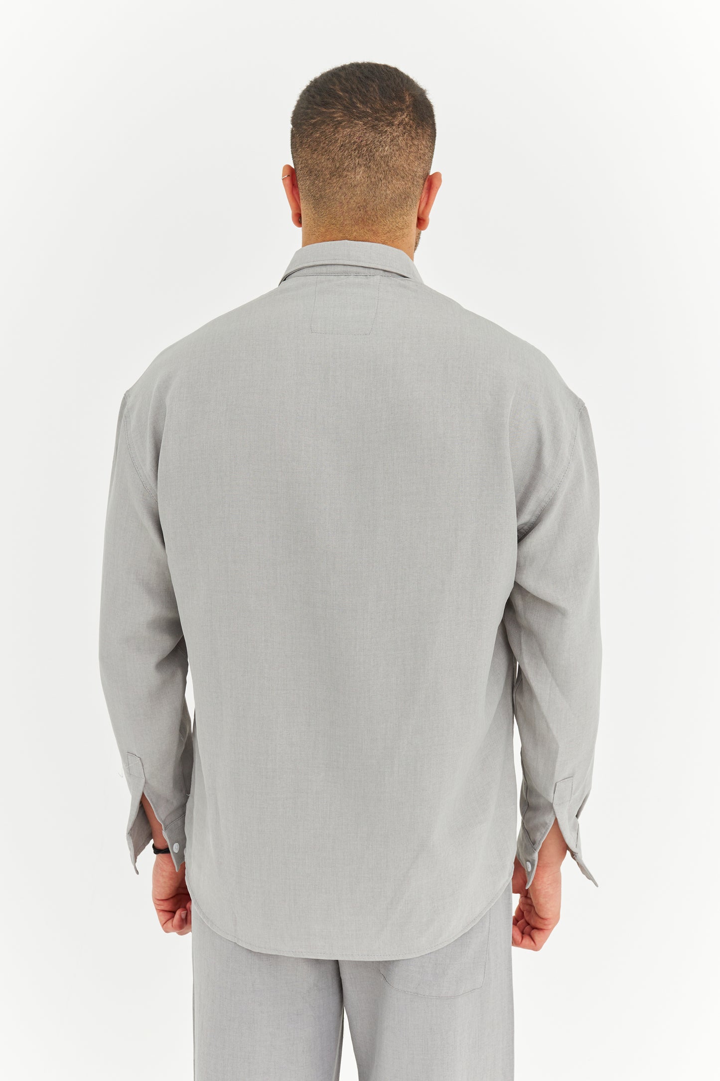 Oversize Pamuklu Keten Gömlek