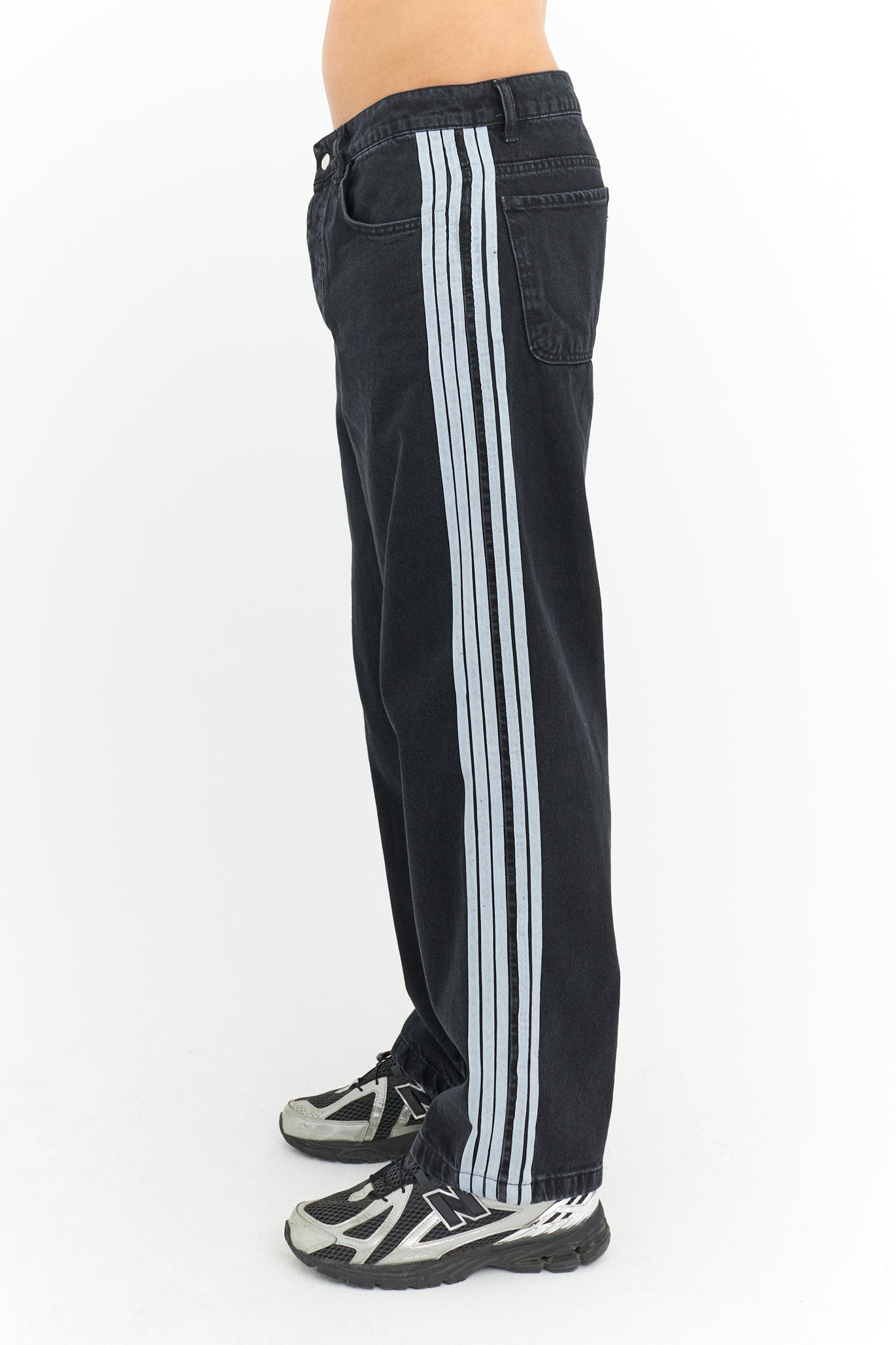 Şerit Detay Premium Baggy Kot Pantolon