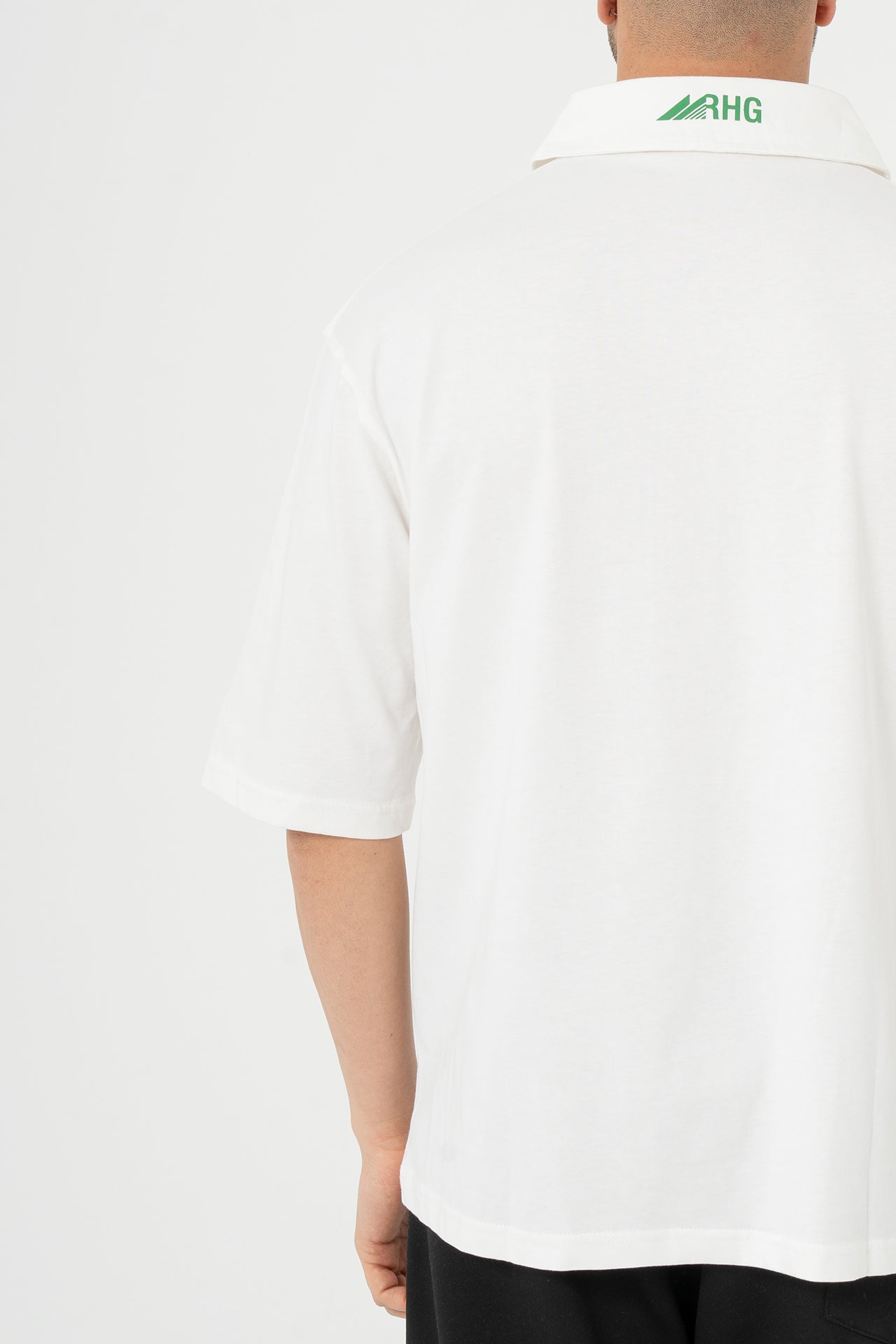 Baskılı Yakalı Forma  T-shirt Oversize