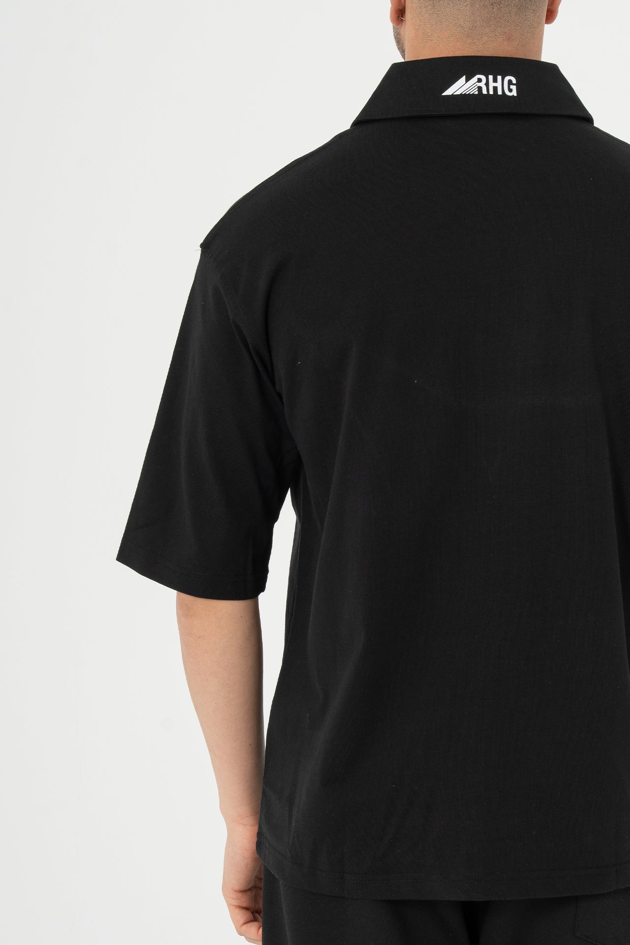 Baskılı Yakalı Forma  T-shirt Oversize