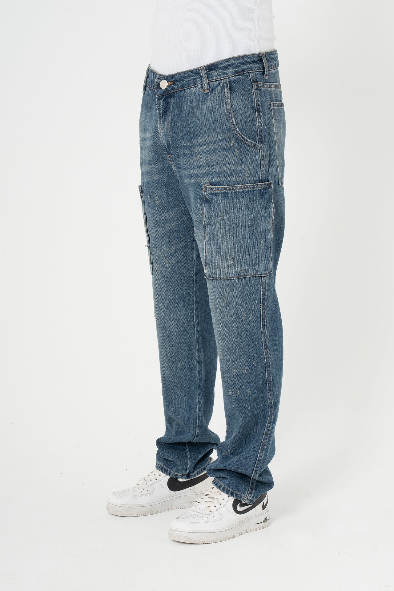 Baggy Kalıp Cep Detay Kot Pantolon