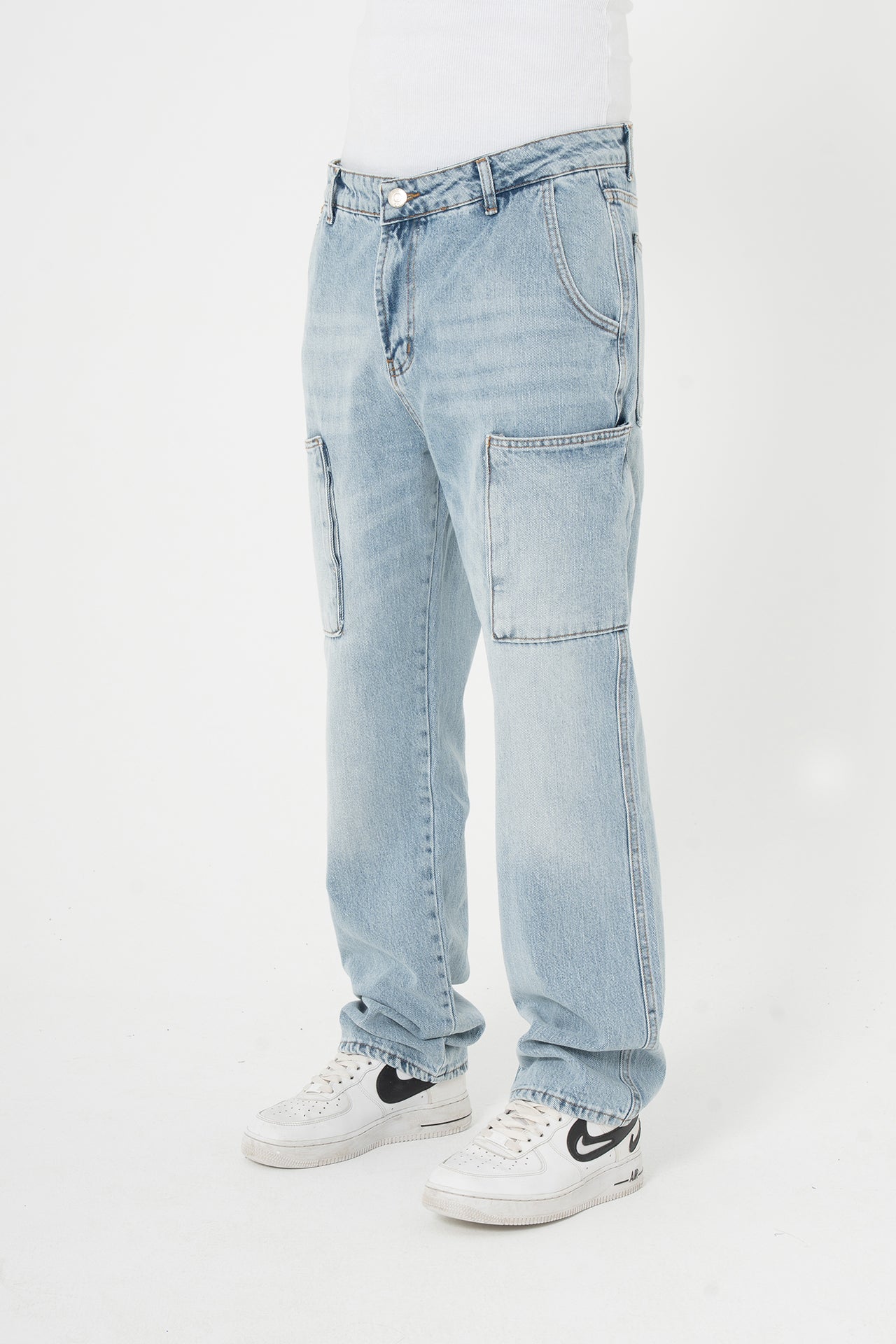 Baggy Kalıp Cep Detay Kot Pantolon