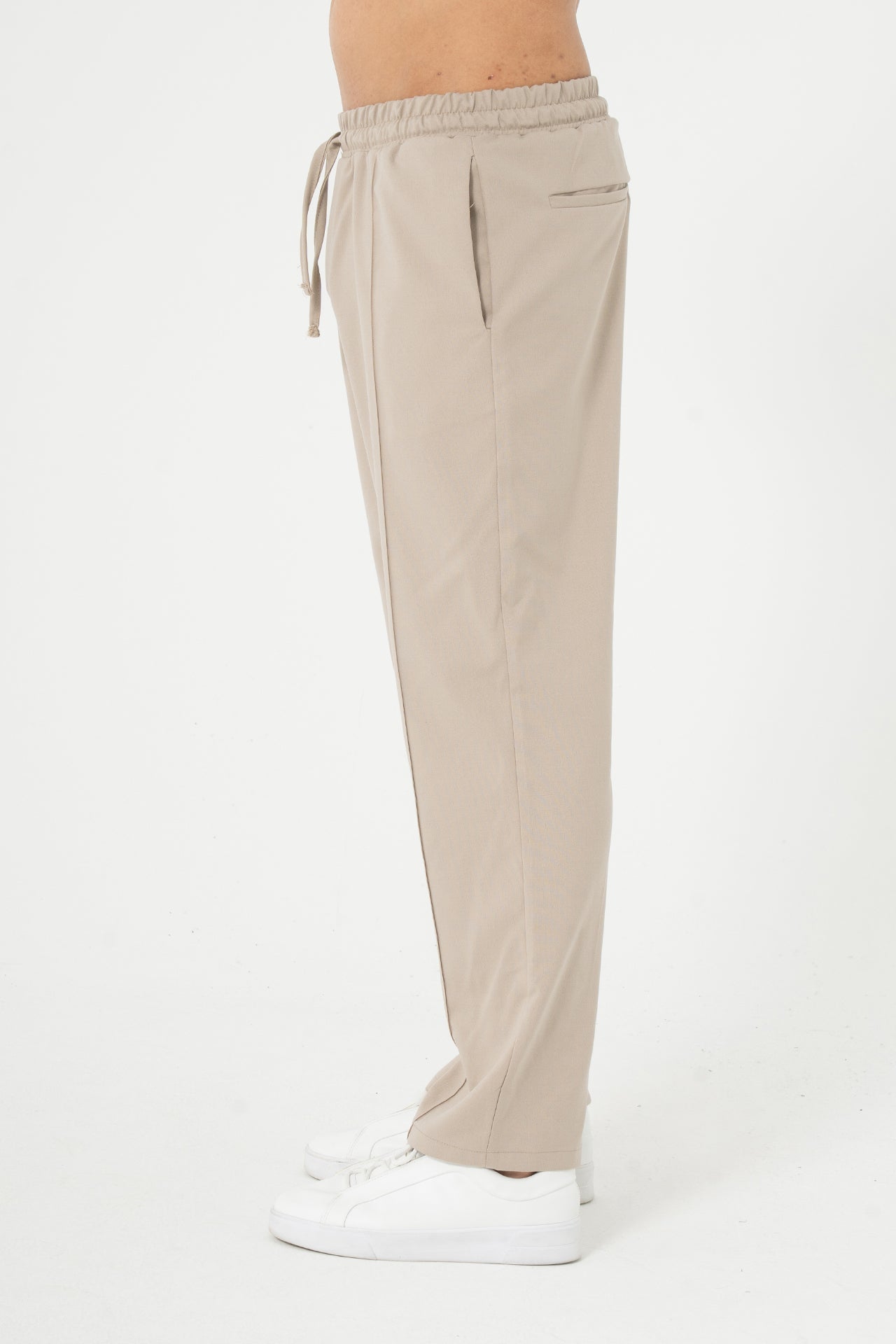 Biye Detay Relaxed Fit Kumaş Pantolon