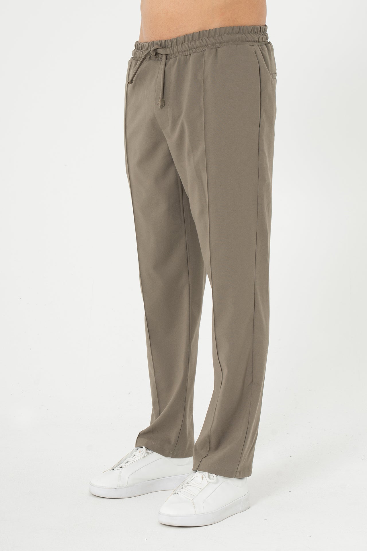 Biye Detay Relaxed Fit Kumaş Pantolon