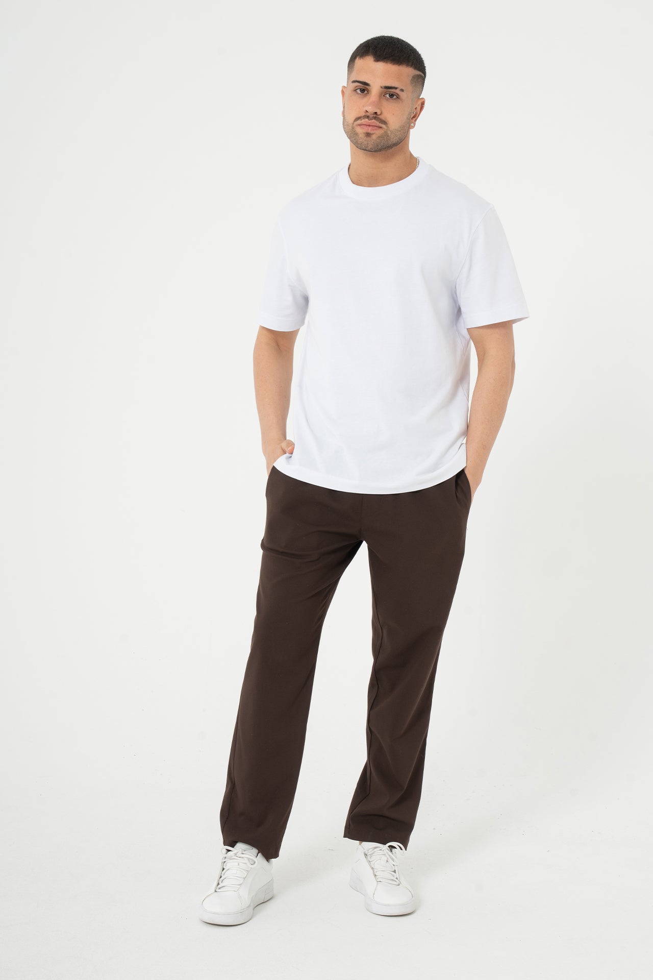 Kordonlu Regular Fit Kumaş Pantolon