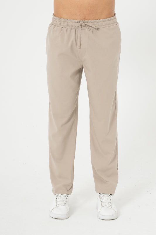 Kordonlu Regular Fit Kumaş Pantolon