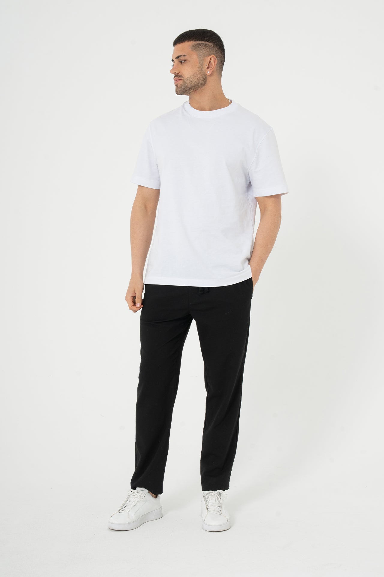 Kordonlu Regular Fit Kumaş Pantolon