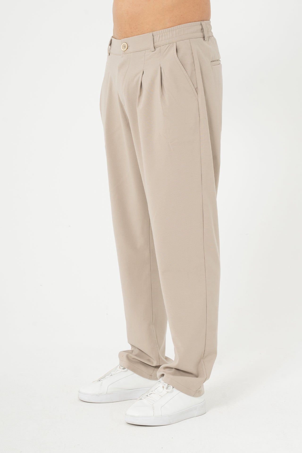 Baggy Pileli Kumaş  Pantolon