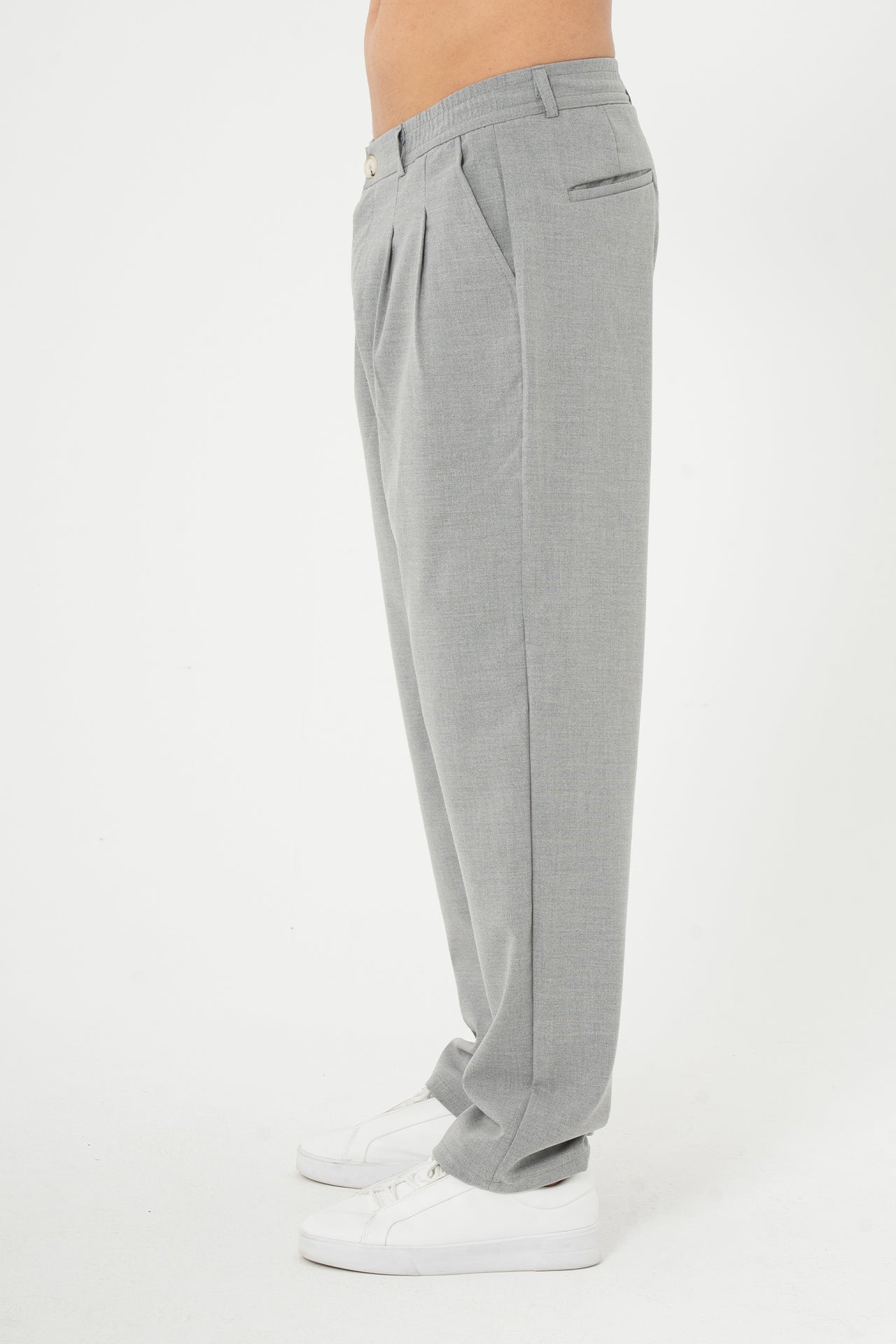 Baggy Pileli Kumaş  Pantolon