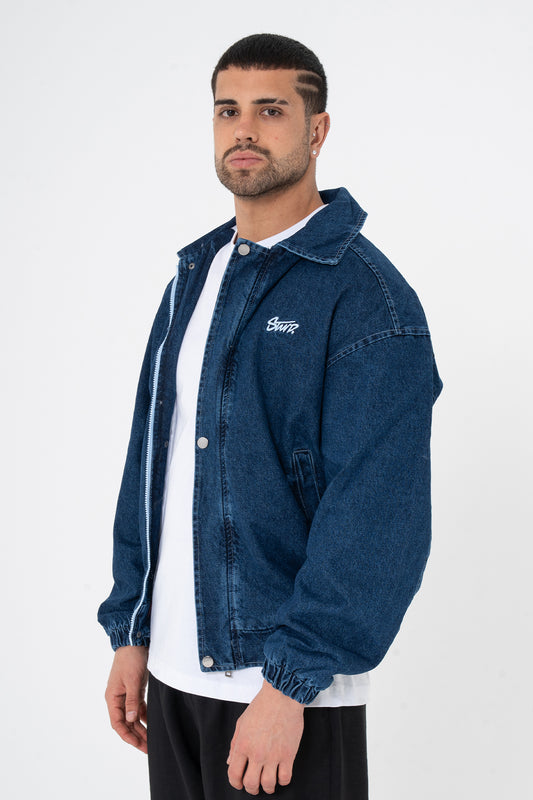 Premium Stwd Nakışlı Bomber Kalıp Kot Ceket