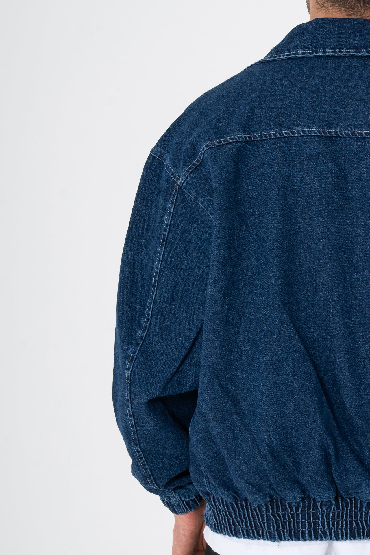 Premium Stwd Nakışlı Bomber Kalıp Kot Ceket