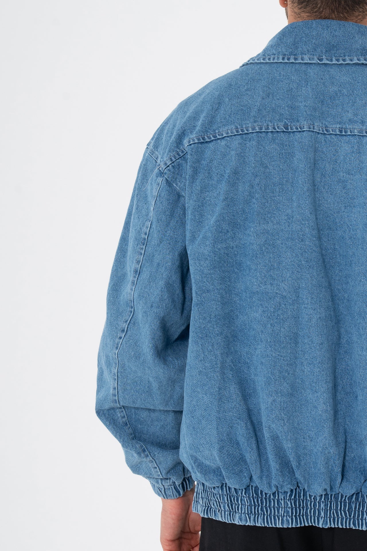 Premium Stwd Nakışlı Bomber Kalıp Kot Ceket