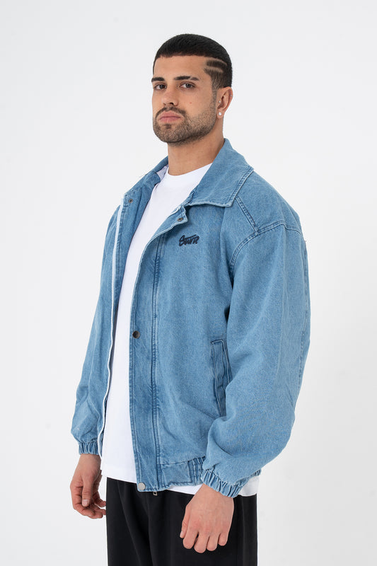 Premium Stwd Nakışlı Bomber Kalıp Kot Ceket