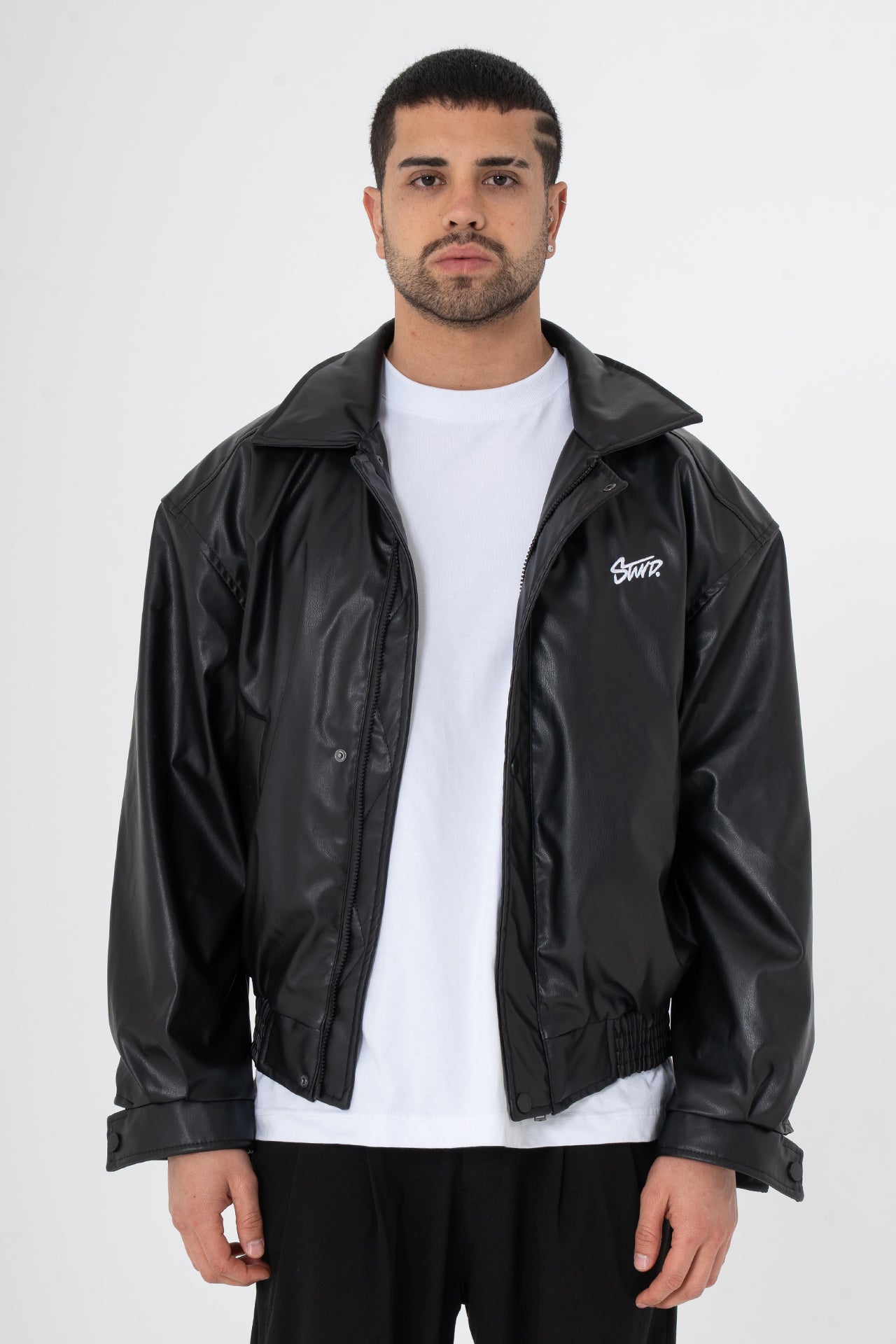 Stwd Nakışlı ZR Bomber Deri Ceket