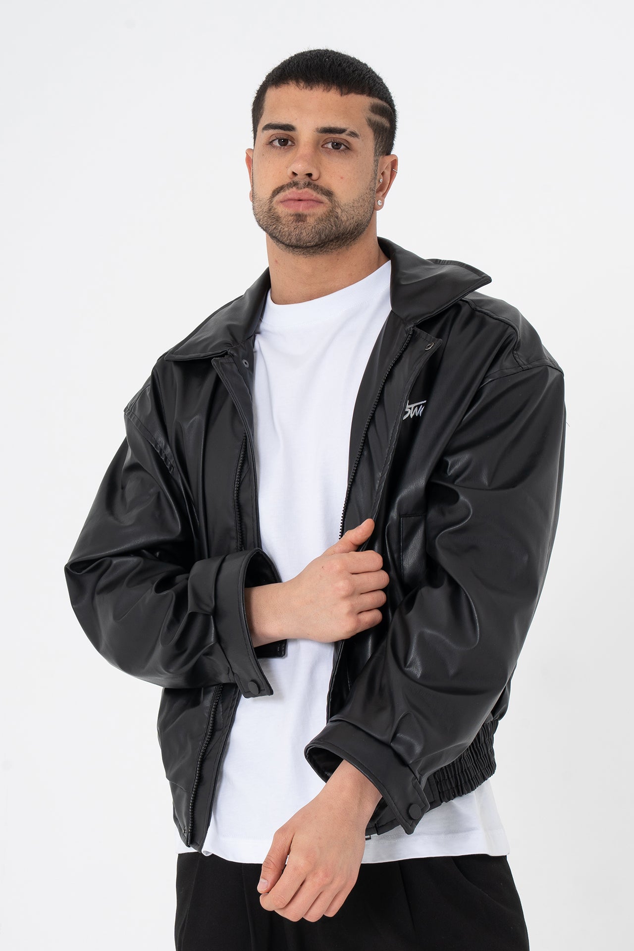 Stwd Nakışlı ZR Bomber Deri Ceket