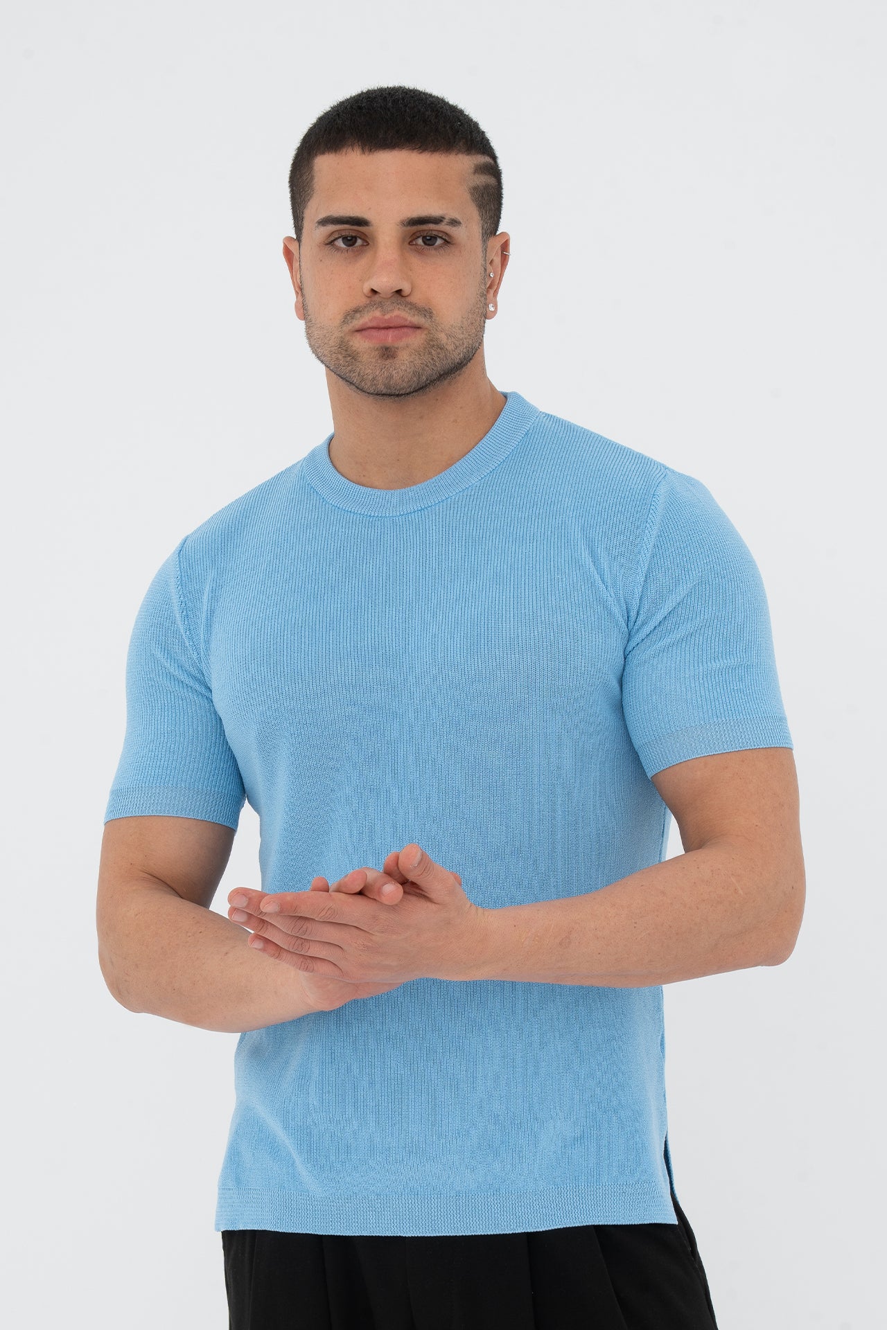 Regular Fit Düz Triko Tişört