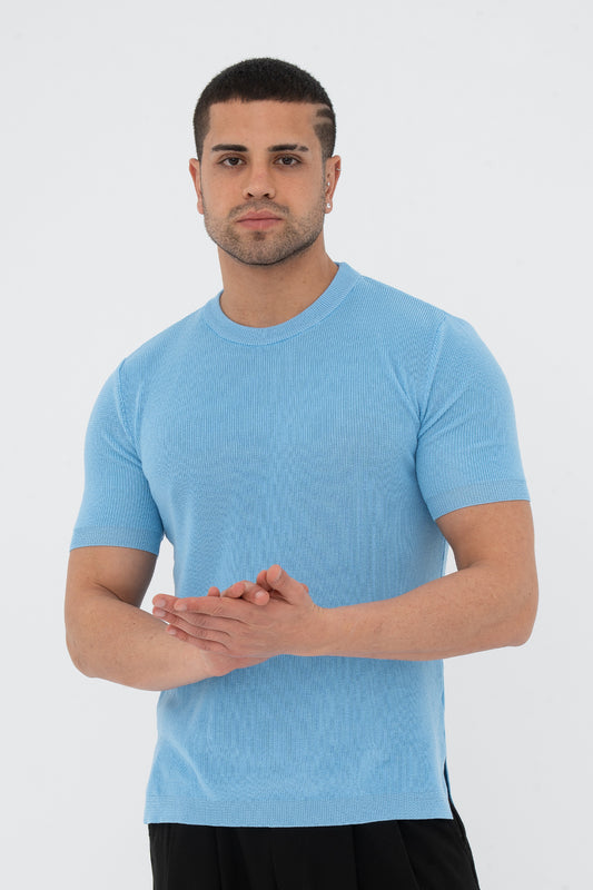 Regular Fit Düz Triko Tişört