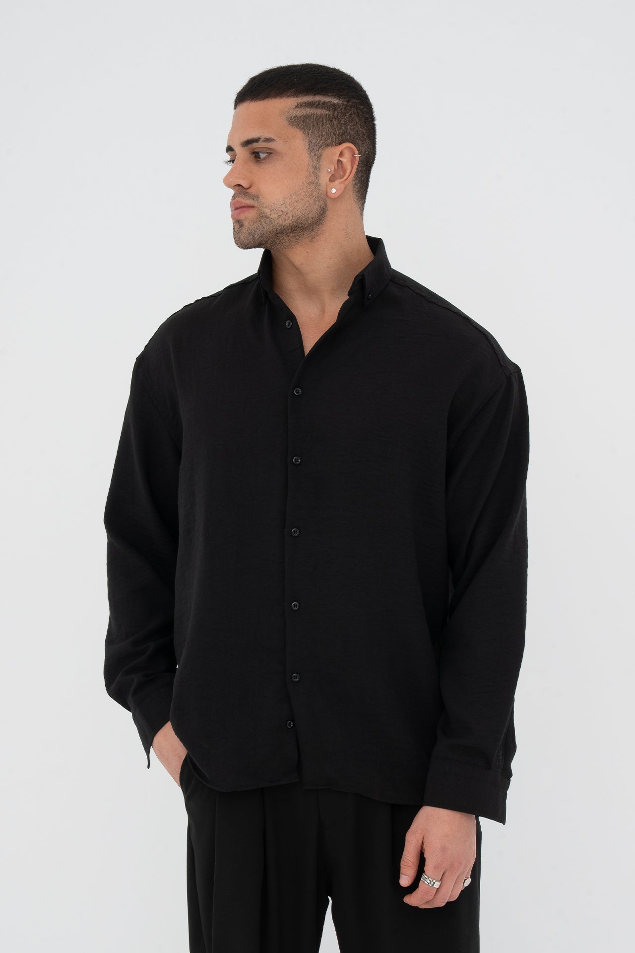 Oversize Pamuklu Keten Gömlek