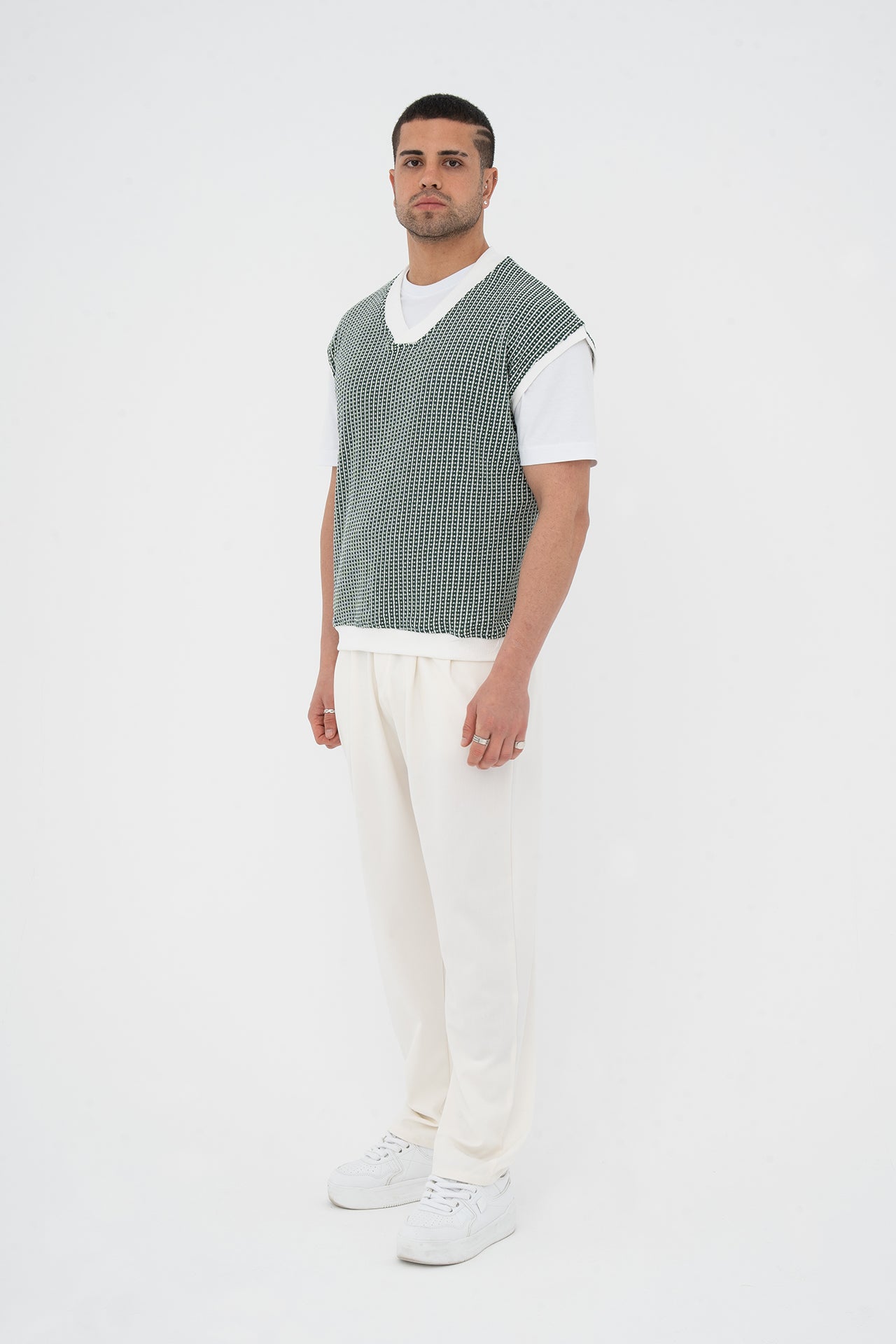 Sıfır Kollu Oversize Triko Süveter