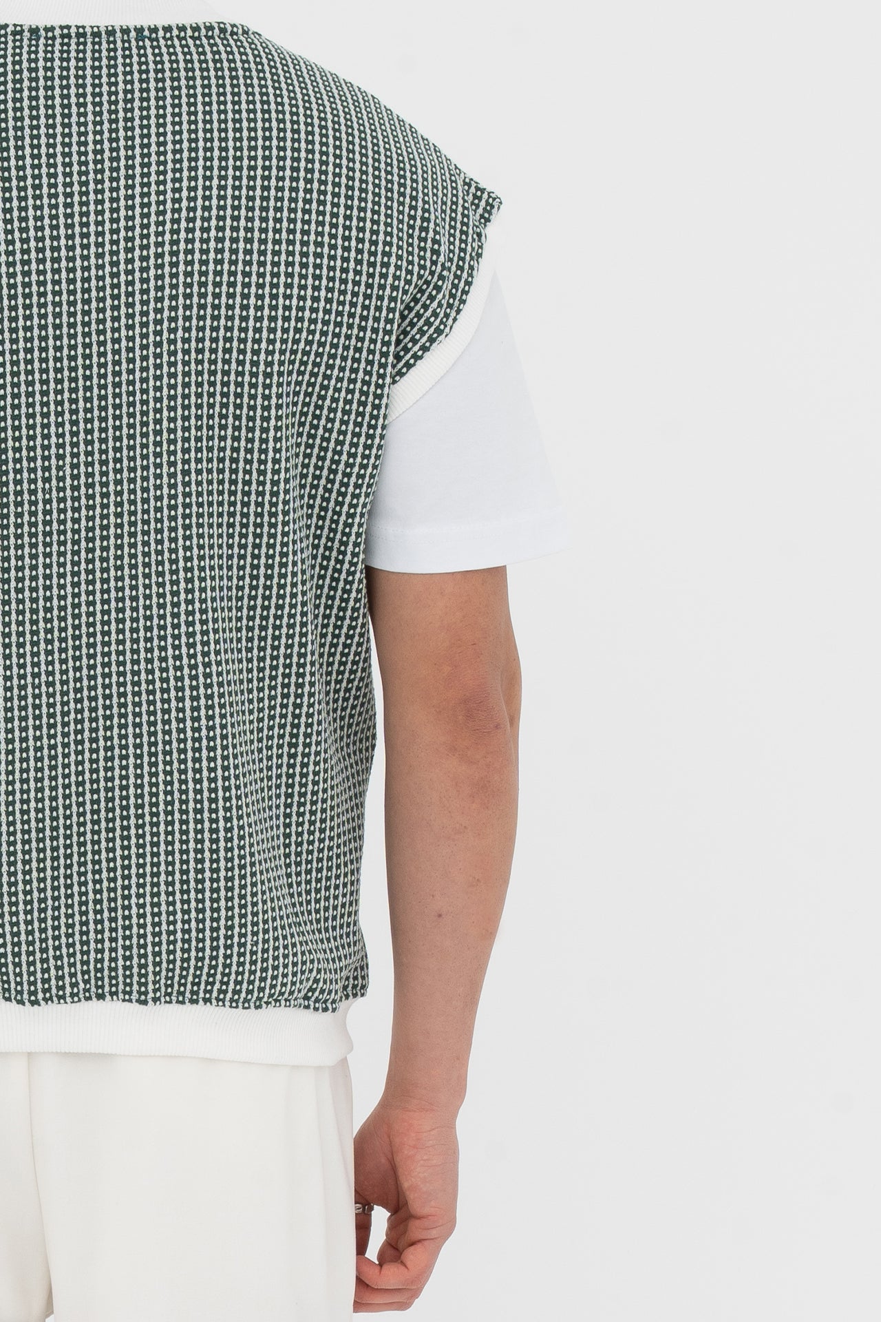 Sıfır Kollu Oversize Triko Süveter