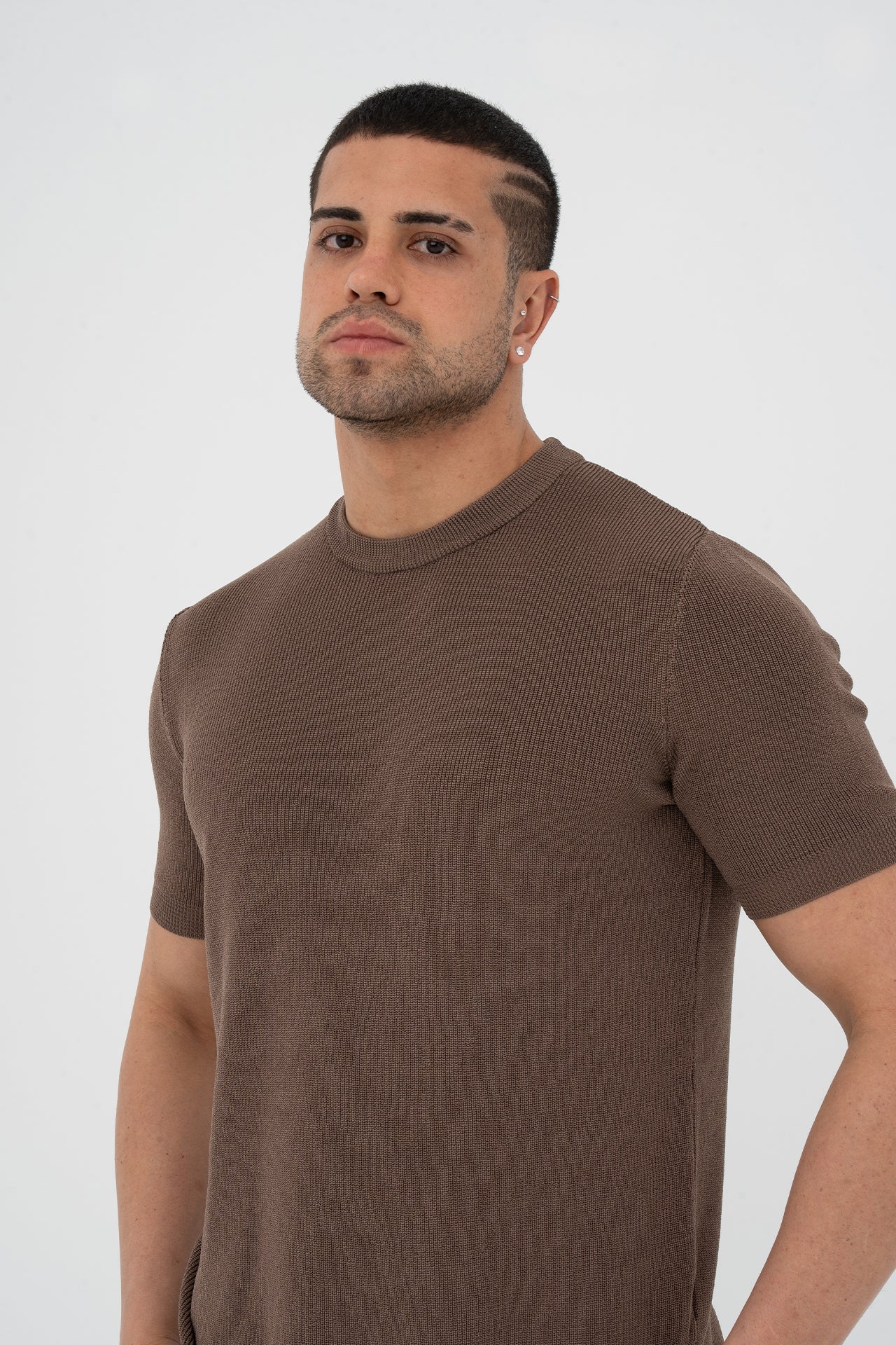 Regular Fit Düz Triko Tişört