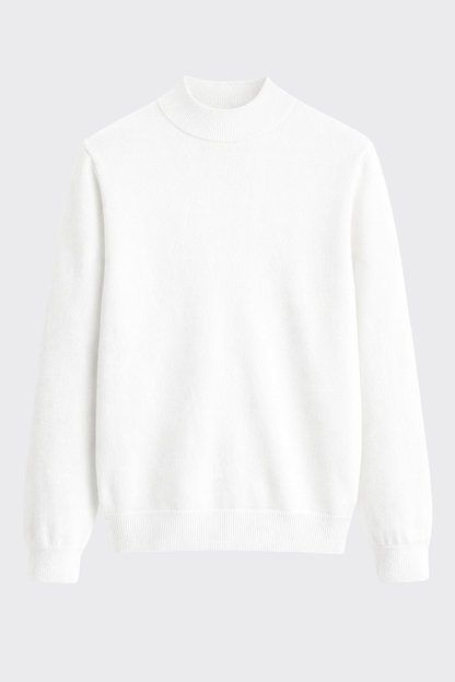 Yarım Balıkçı Yaka Düz Örgü Premium Triko Kazak