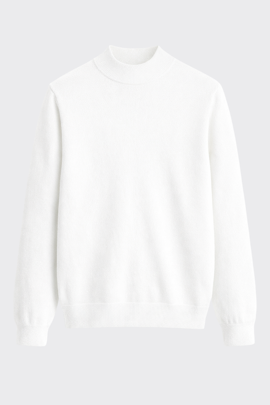 Yarım Balıkçı Yaka Düz Örgü Premium Triko Kazak