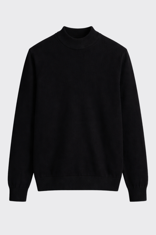 Yarım Balıkçı Yaka Düz Örgü Premium Triko Kazak