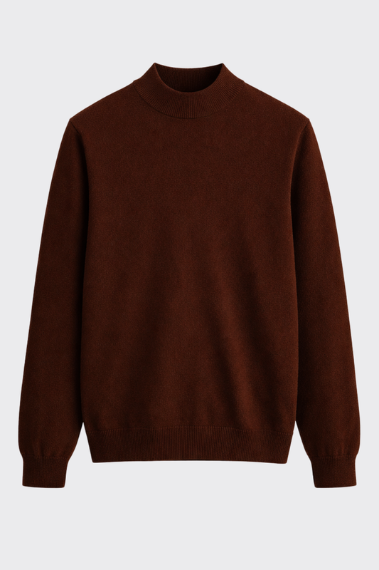 Yarım Balıkçı Yaka Düz Örgü Premium Triko Kazak