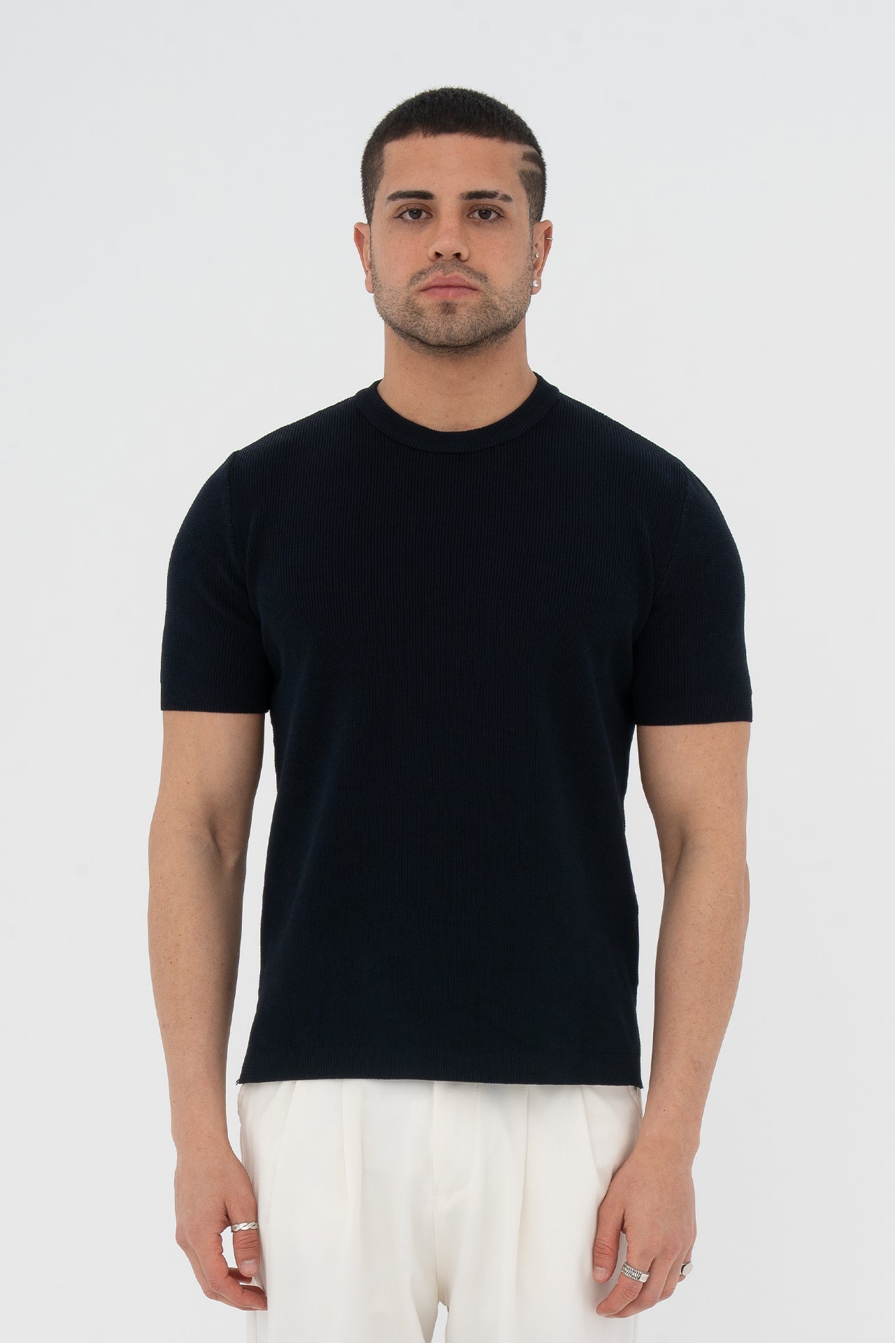 Regular Fit Düz Triko Tişört