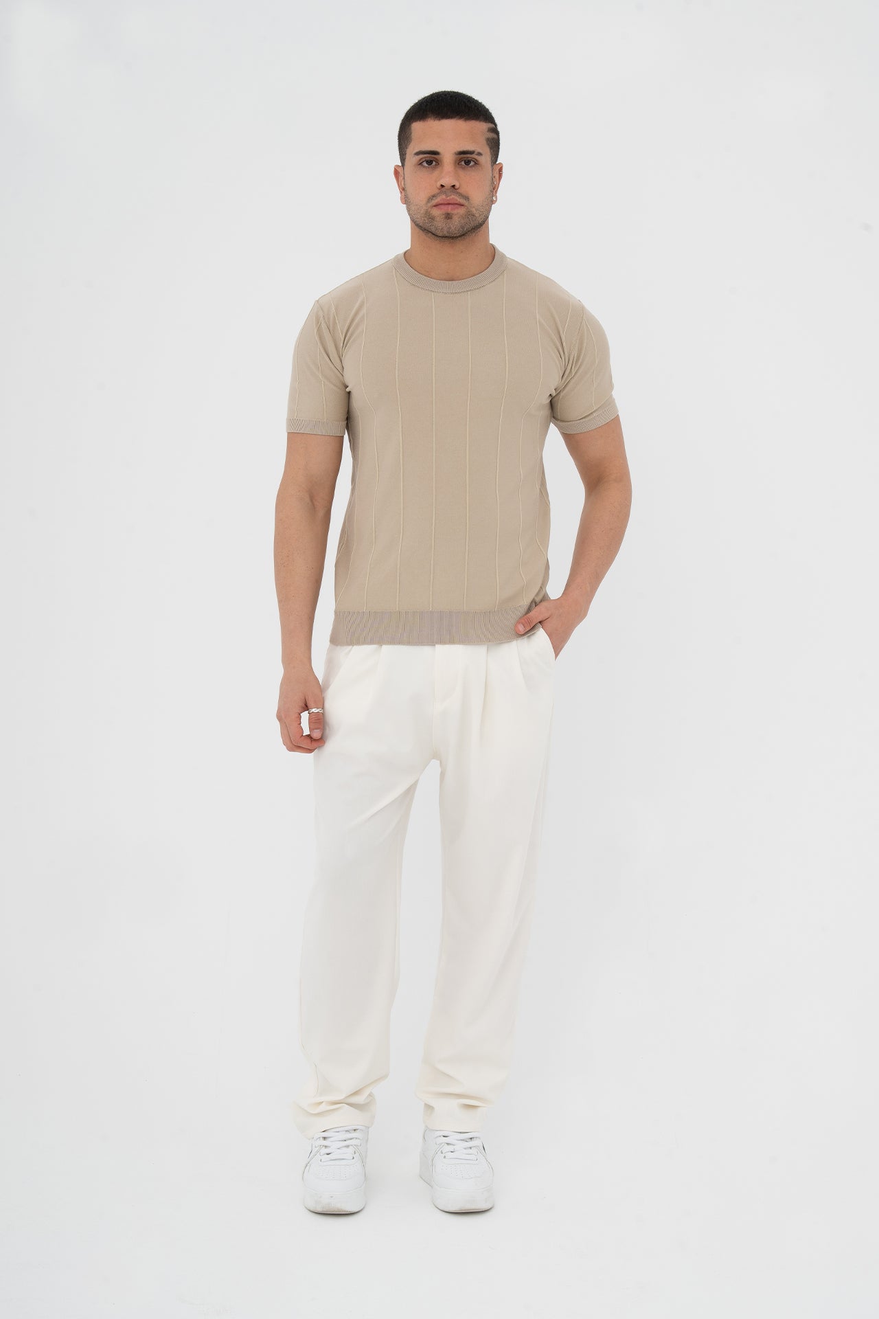 Regular Fit Fitilli Triko Tişört