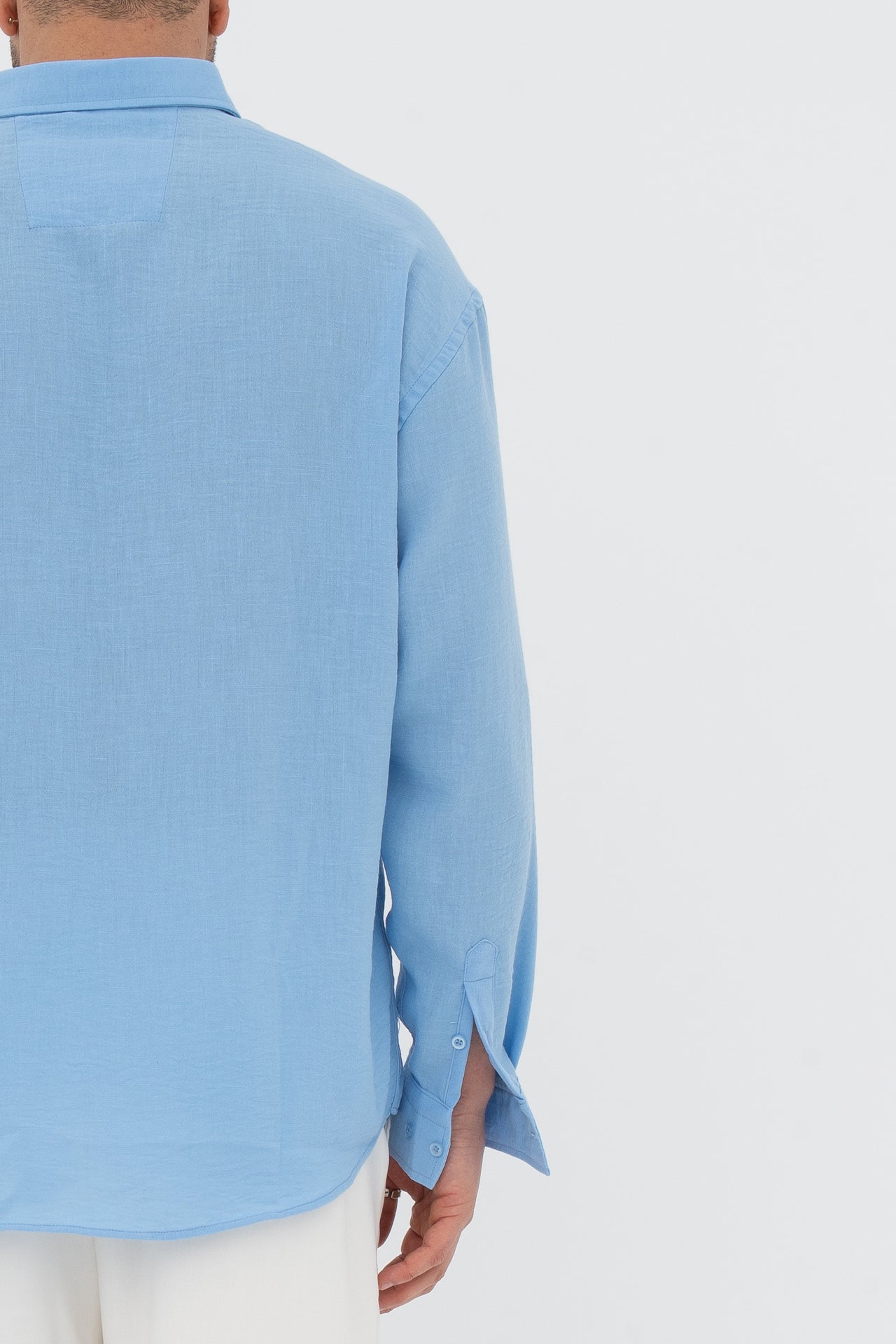 Oversize Pamuklu Keten Gömlek