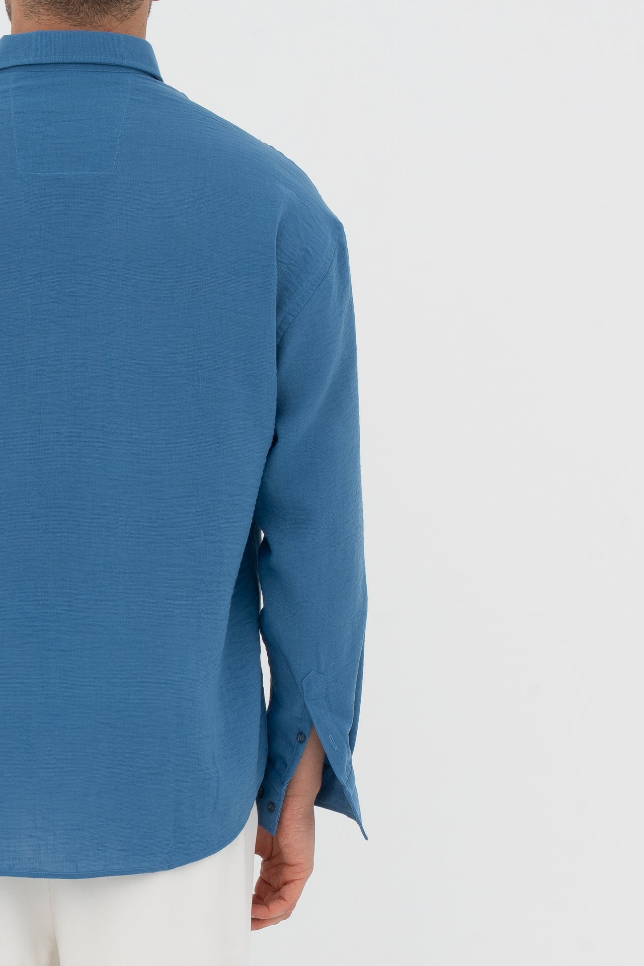 Oversize Pamuklu Keten Gömlek