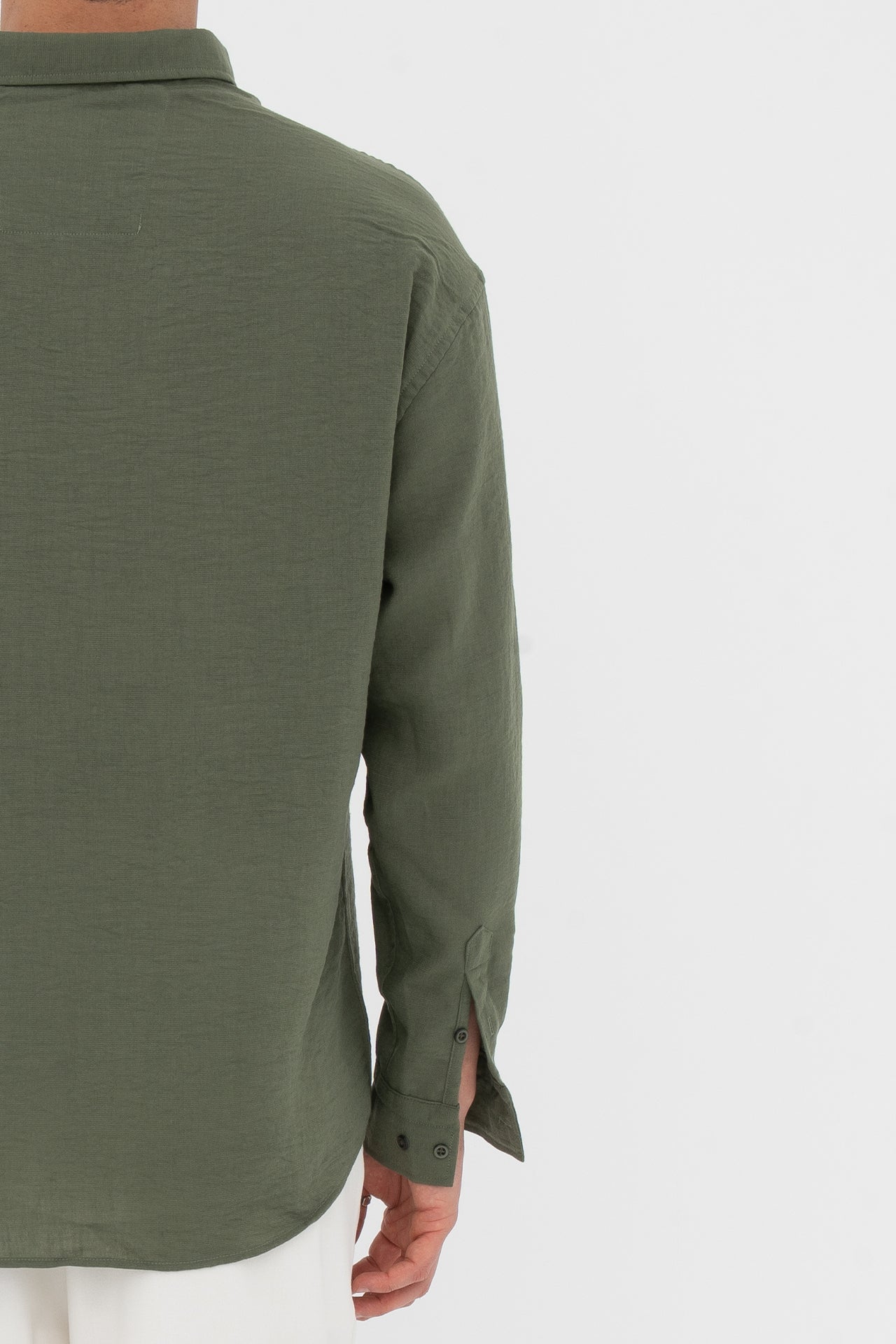 Oversize Pamuklu Keten Gömlek