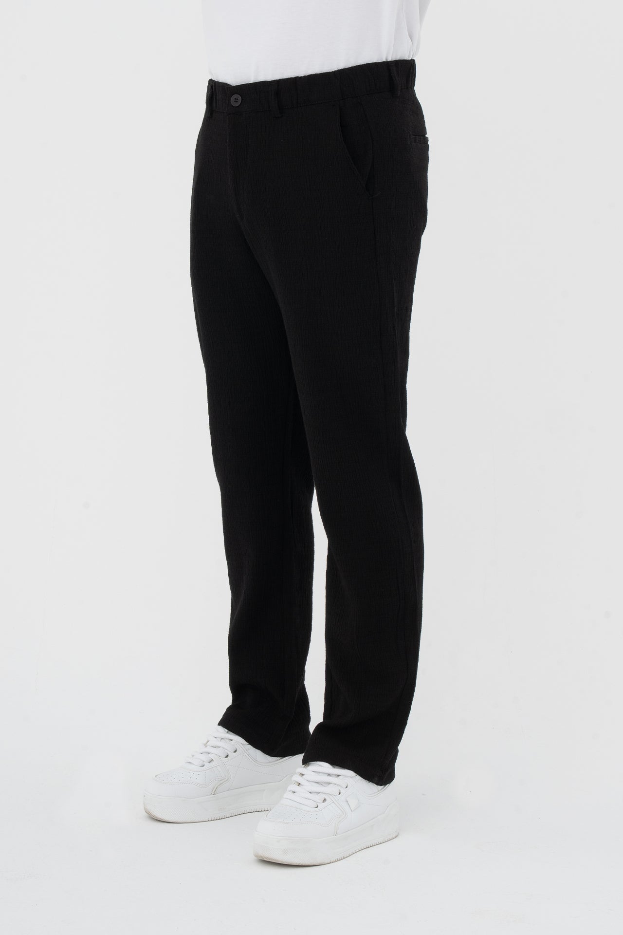 Çizgi Detay Regular Fit Kumaş Pantolon