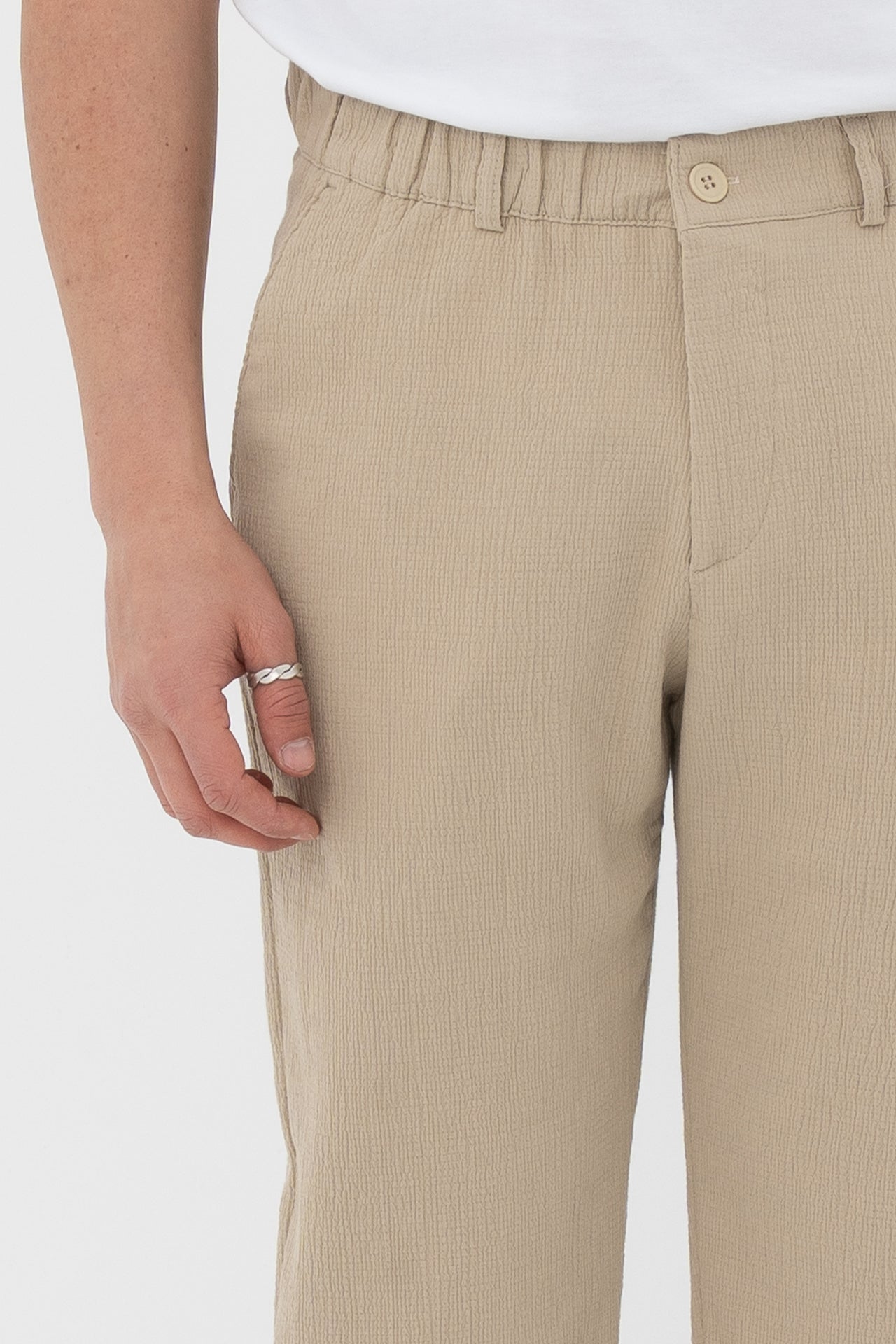 Çizgi Detay Regular Fit Kumaş Pantolon