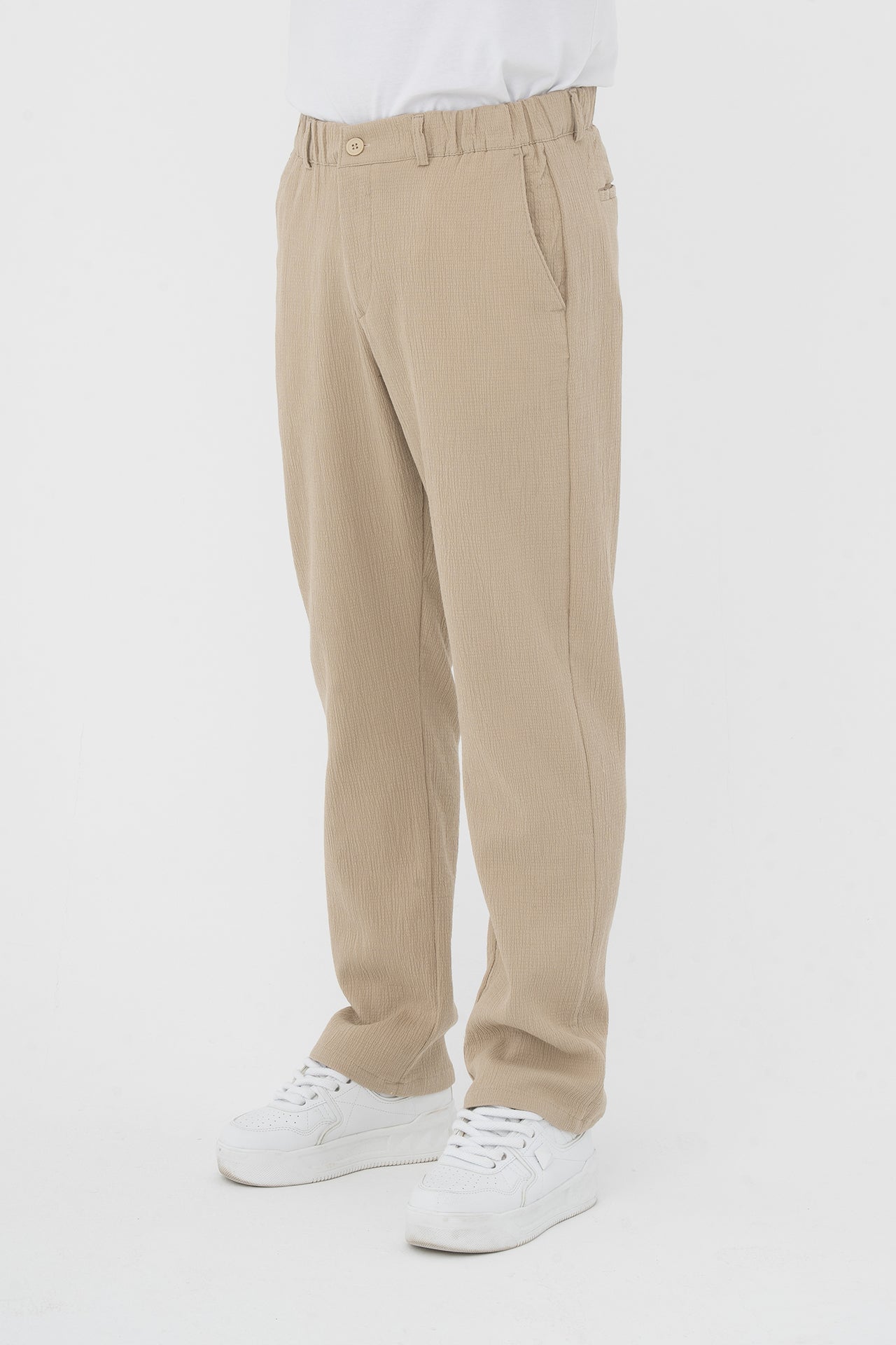 Çizgi Detay Regular Fit Kumaş Pantolon