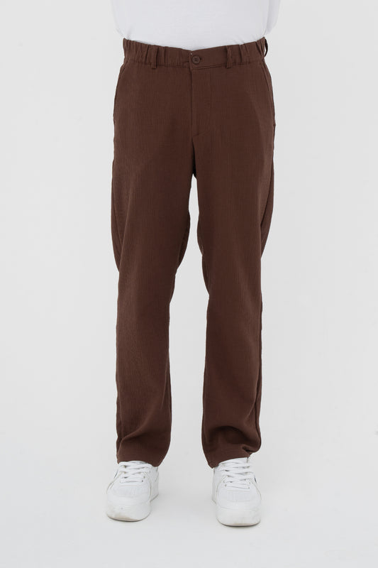 Çizgi Detay Regular Fit Kumaş Pantolon