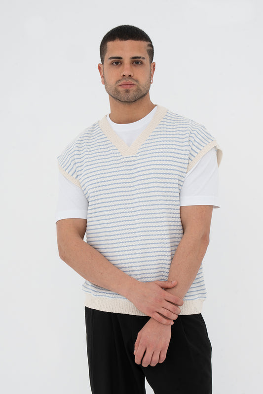 Sıfır Kollu Oversize Triko Süveter