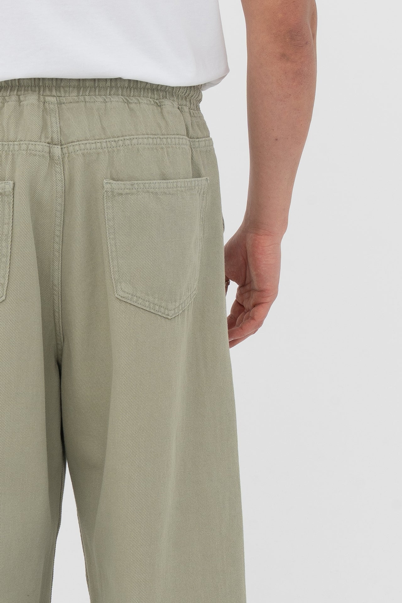 Beli Lastikli Baggy Gabardin Pantolon