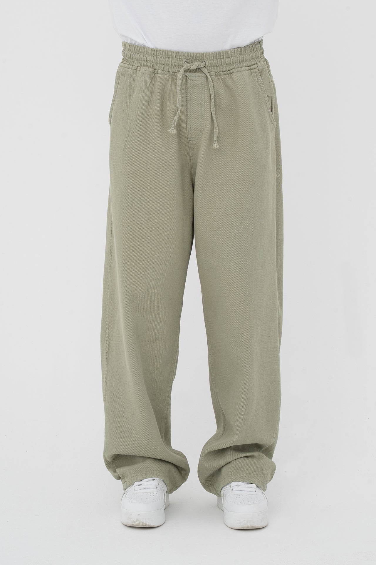 Beli Lastikli Baggy Gabardin Pantolon