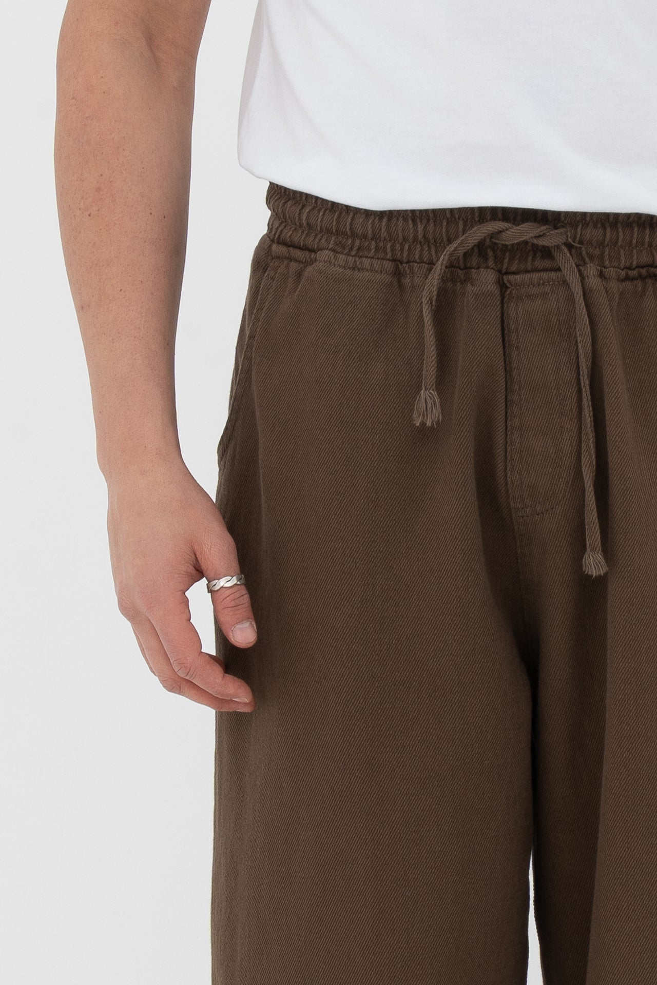 Beli Lastikli Baggy Gabardin Pantolon