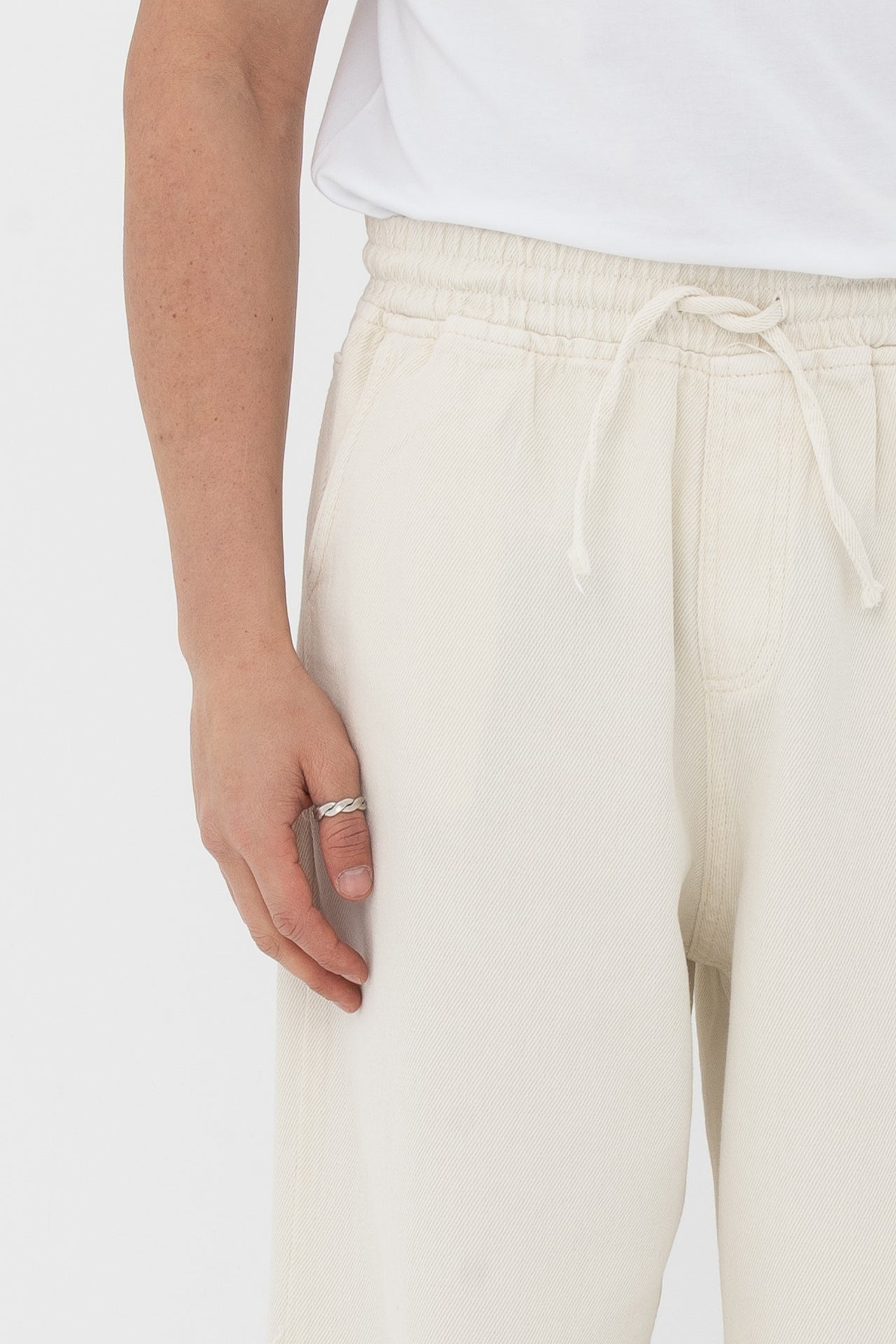 Beli Lastikli Baggy Gabardin Pantolon