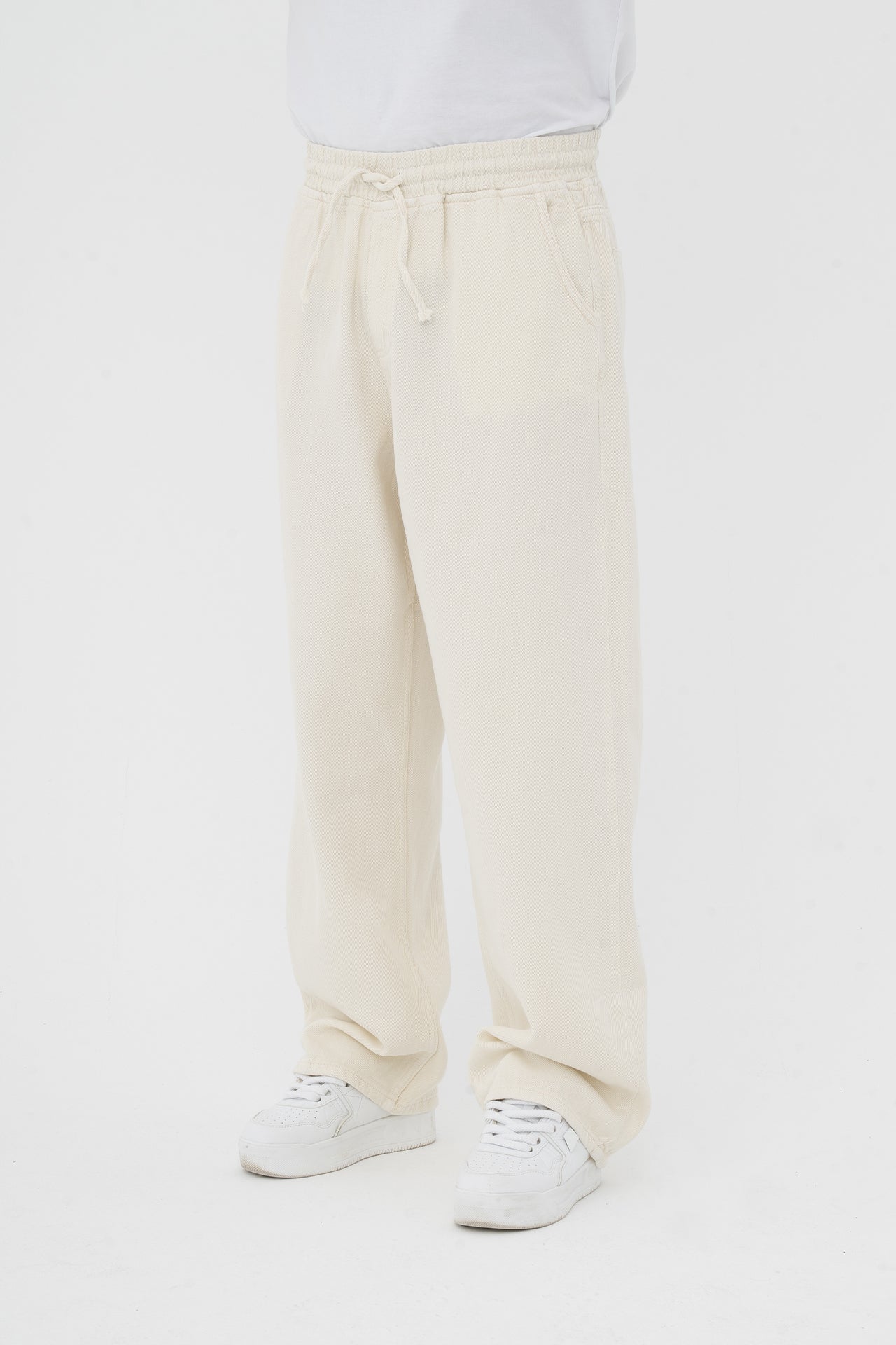 Beli Lastikli Baggy Gabardin Pantolon