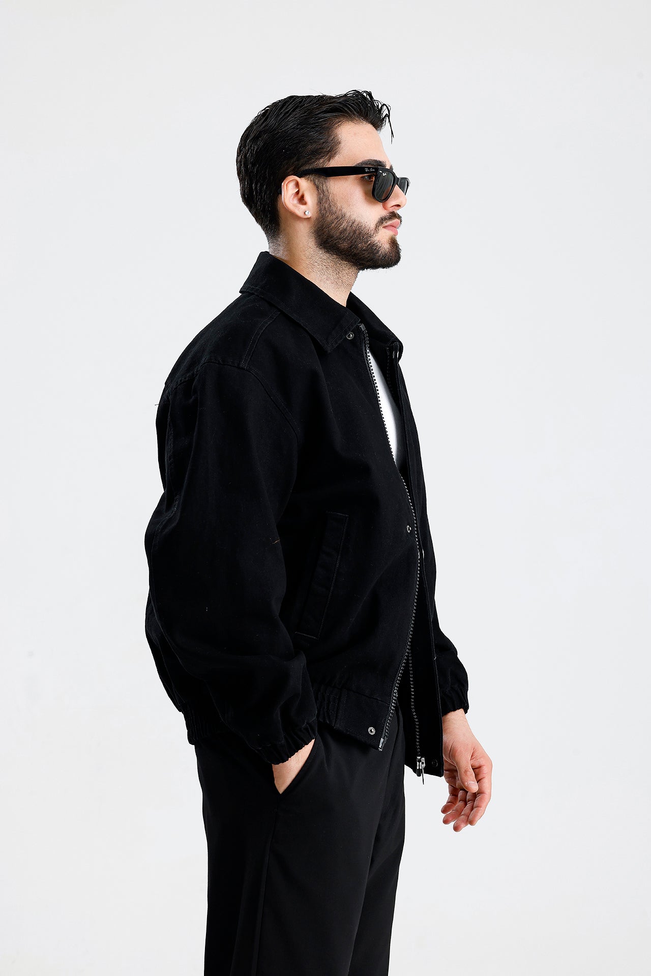 STWD Nakışlı Bomber Kot Ceket